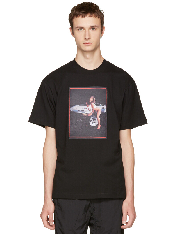 【明星同款】杨幂街拍同款 Alexander Wang 男士黑色T恤 5（约2065元）