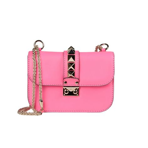 仅剩*后一个，限时额外8折！Valentino 迷你款 Lock 系列链条包 粉色 $990（约7034元）
