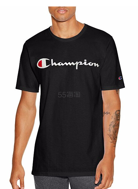 【全面补货 黑色白色都有！！】Champion Life™ 冠军  经典刺绣 圆领短袖T恤 （约145元）