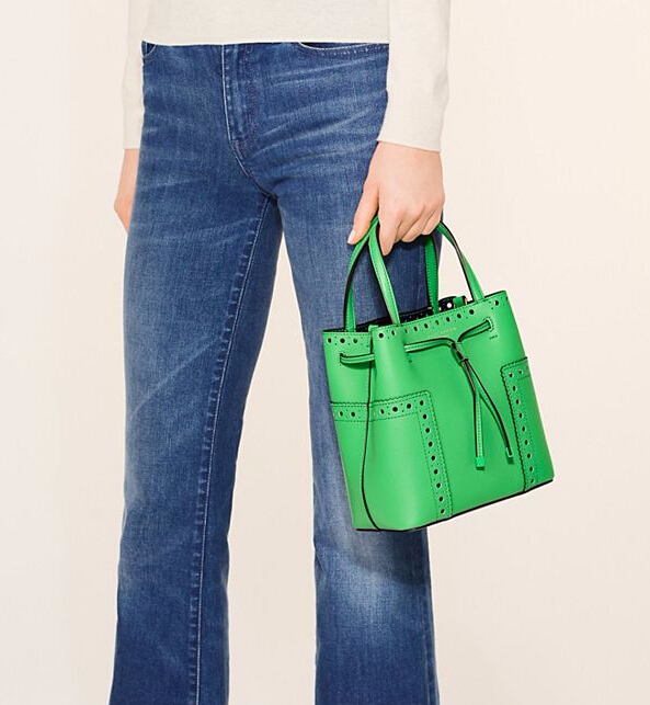 【沧海一粒珠！】Tory Burch 汤丽柏琦  BLOCK-T 微型*水桶包 $259（约1751元）