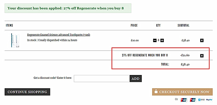Regenerate 修复牙釉质，瓷白明透牙膏 75ml ￡7.3（约64元）