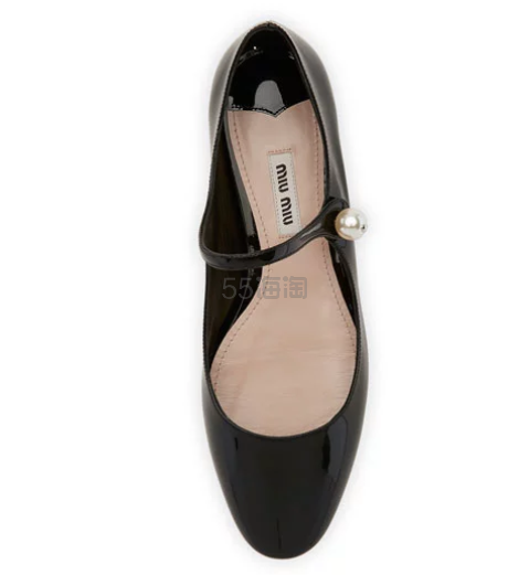 捡漏38.5码！Miu Miu 黑色漆皮玛丽珍鞋 $295（约2137元）