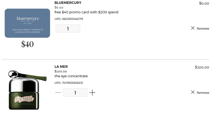 Bluemercury ：祖马龙、海蓝之谜、NARS、YSL等大牌全场满额送高达0礼卡