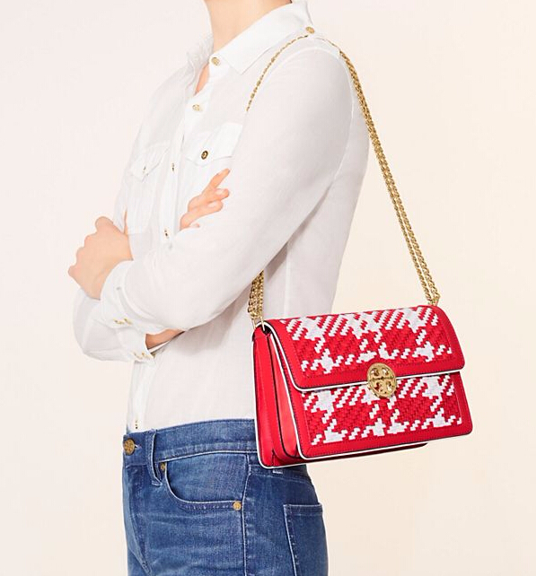 【剩4只！】Tory Burch 汤丽柏琦 DUET CHAIN WOVEN 女士链条包 $399（约2890）
