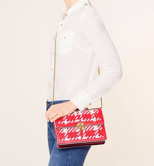 【剩4只！】Tory Burch 汤丽柏琦 DUET CHAIN WOVEN 女士链条包 $399（约2890）
