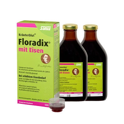 包邮好价仅一天！Floradix Salus 铁元*补铁液 500ml*2 26欧（约196元）