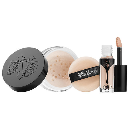 超划算！Kat Von D 控油定妆蜜粉与遮瑕膏套装 （约167元）