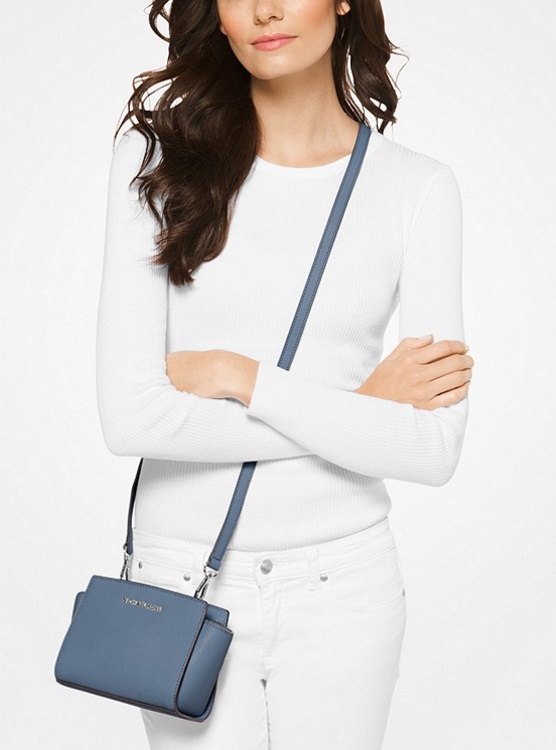 【捡漏一只！】MICHAEL KORS  迷你 Selma 雾霾蓝耳朵包 .9（约703元）