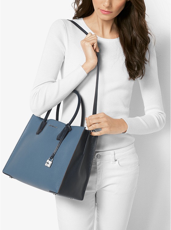 【杨幂同款不同色！】MICHAEL Michael Kors 大号 Mercer 托特包 雾霾蓝 $238（约1724元）