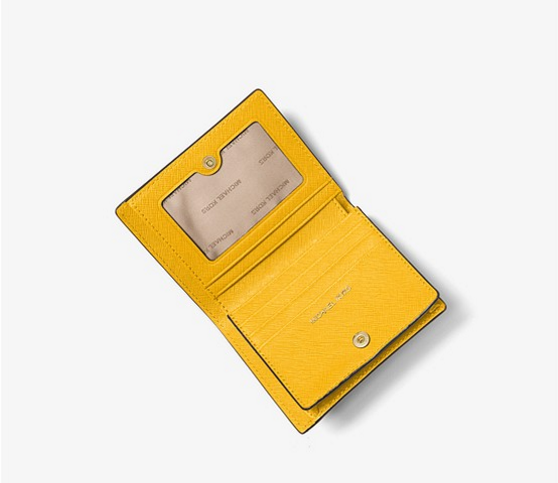 【趁着还有货赶紧抢！】MICHAEL Michael Kors Mercer  荔枝纹牛皮短钱夹 黄/棕色 $36（约261元）