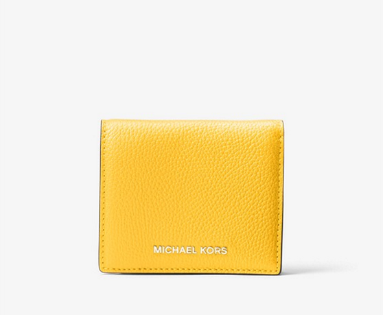 【趁着还有货赶紧抢！】MICHAEL Michael Kors Mercer  荔枝纹牛皮短钱夹 黄/棕色 $36（约261元）