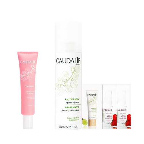 超高返利！CAUDALIE 欧缇丽葡萄源莹润保湿水凝霜套装 260元