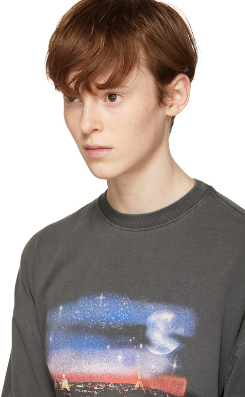 Balenciaga Grey 'Paris' T-Shirt 巴黎夜景灰色T恤 5（约2571元）