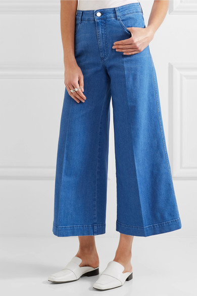 仅剩*后几小时！额外8折！Stella McCartney 9分阔腿牛仔裤 £148.8（约1298元）