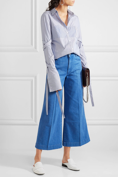 仅剩*后几小时！额外8折！Stella McCartney 9分阔腿牛仔裤 £148.8（约1298元）