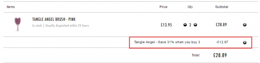 HQhair：Tangle Angel 天使梳 3件6.9折！