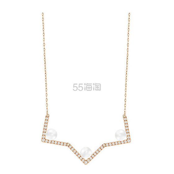 【5折！】SWAROVSKI 施华洛世奇 Edify 中号V形镶嵌环颈项链 £39.5（约345元）