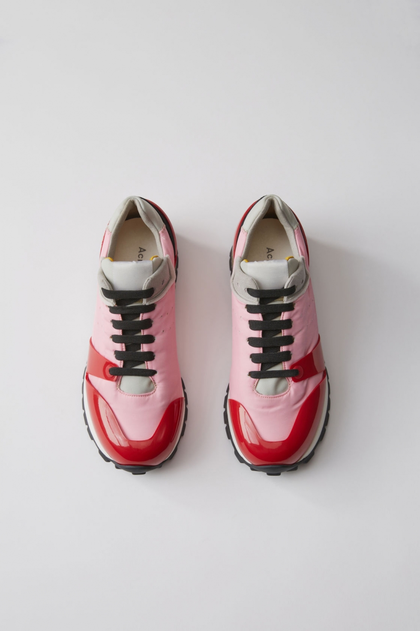 新款！Acne Studios “Joriko pale”粉色/红色拼色款 运动休闲鞋 0（约2970元）