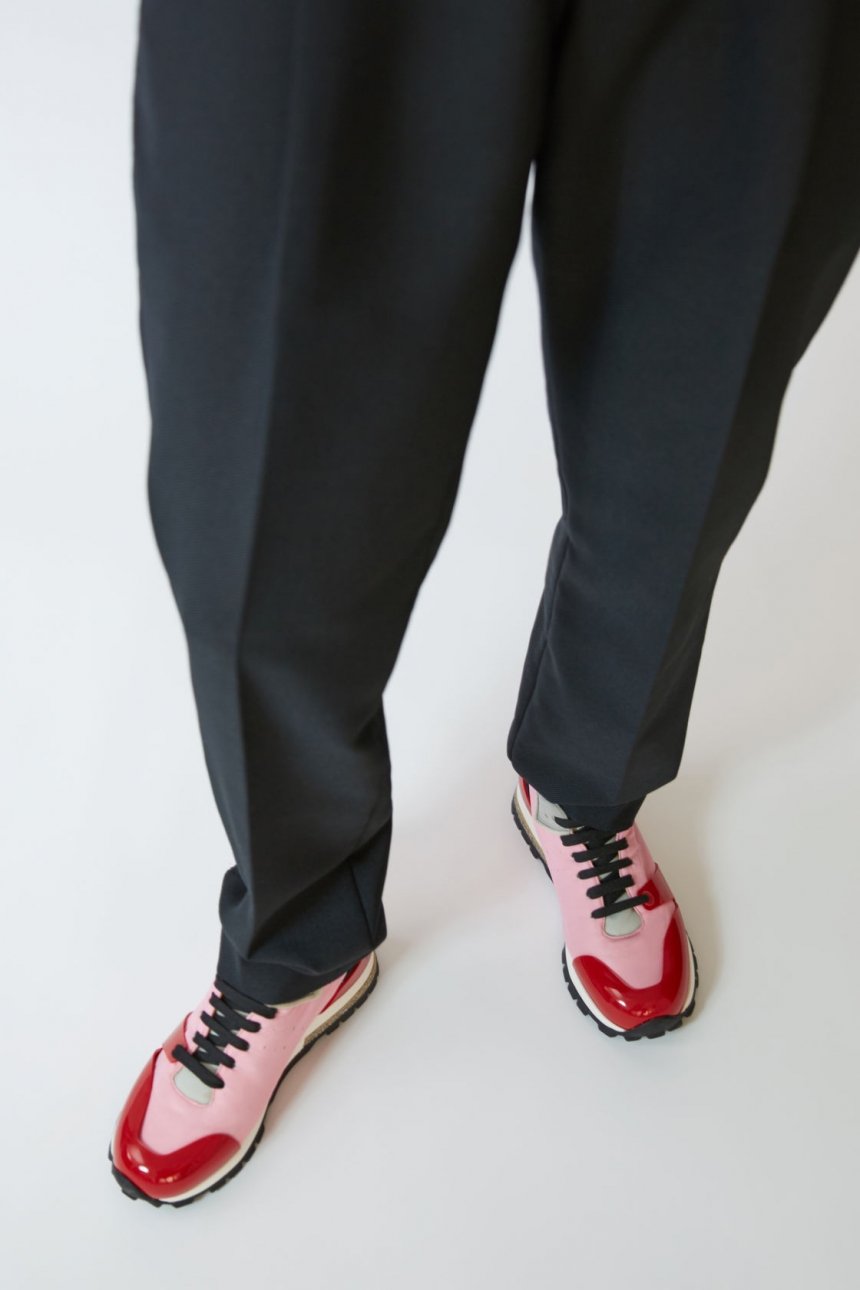 新款！Acne Studios “Joriko pale”粉色/红色拼色款 运动休闲鞋 0（约2970元）