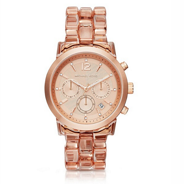【七夕礼物！】蒋欣同款！MICHAEL Michael Kors Audrina Blush 玫瑰金表盘女士手表 $192.5（约1391元）