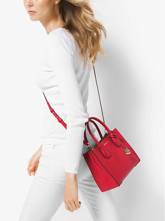 【上新！】MICHAEL KORS 中号 Mercer 正红色 手提斜挎包 $228（约1651元）