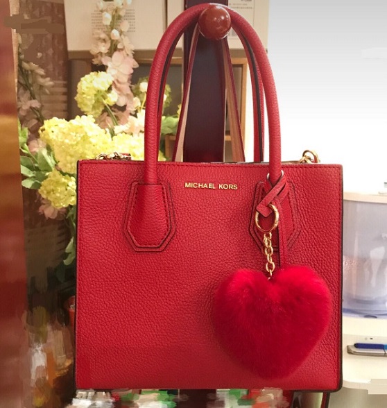 【上新！】MICHAEL KORS 中号 Mercer 正红色 手提斜挎包 8（约1651元）