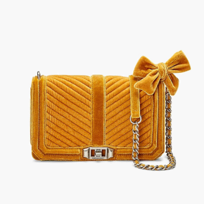 Rebecca Minkoff  Chevron Quilted Love 天鹅绒斜挎包