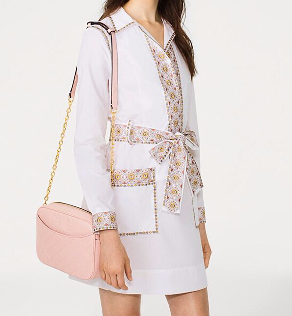 【罕见折扣！】Tory Burch 汤丽柏琦 ALEXA 粉色链条包 