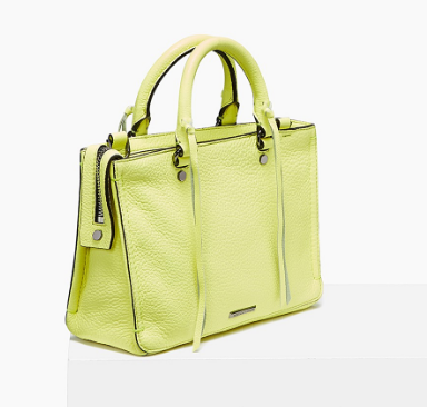 Rebecca Minkoff Micro Regan 小号荧光绿托特包