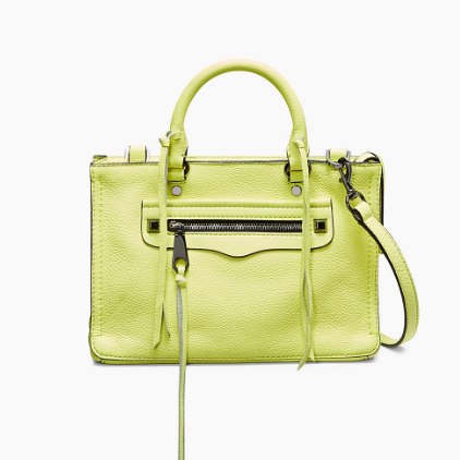 Rebecca Minkoff Micro Regan 小号荧光绿托特包