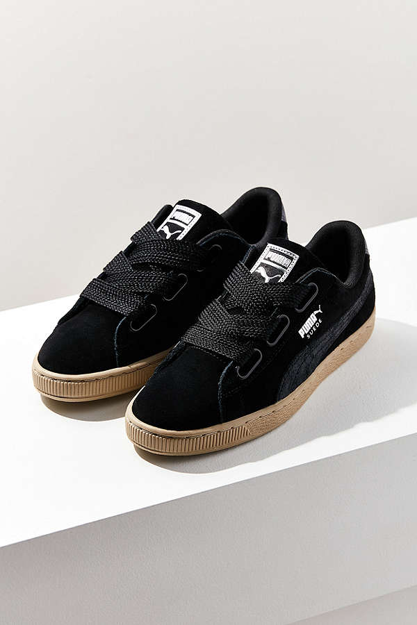 【2色选 码全！】Puma 彪马 Basket Heart Metallic Safari 女士蝴蝶结运动鞋 