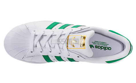 金标绿边超低价还有好码数！Adidas Originals 三叶草“superstar” 女士运动鞋 