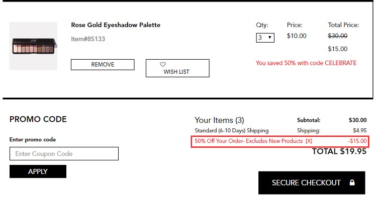 仅限一天！ELF Cosmetics ：高性价比平价彩妆