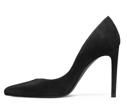 GiGi 代言同款 Stuart Weitzman 2017秋冬新款 Curvia 麂皮尖头高跟鞋 