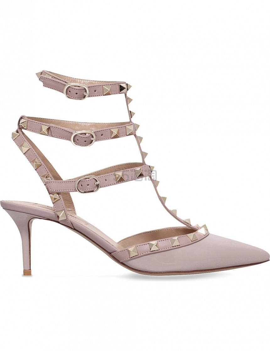 Valentino 华伦天奴裸色漆皮高跟凉鞋