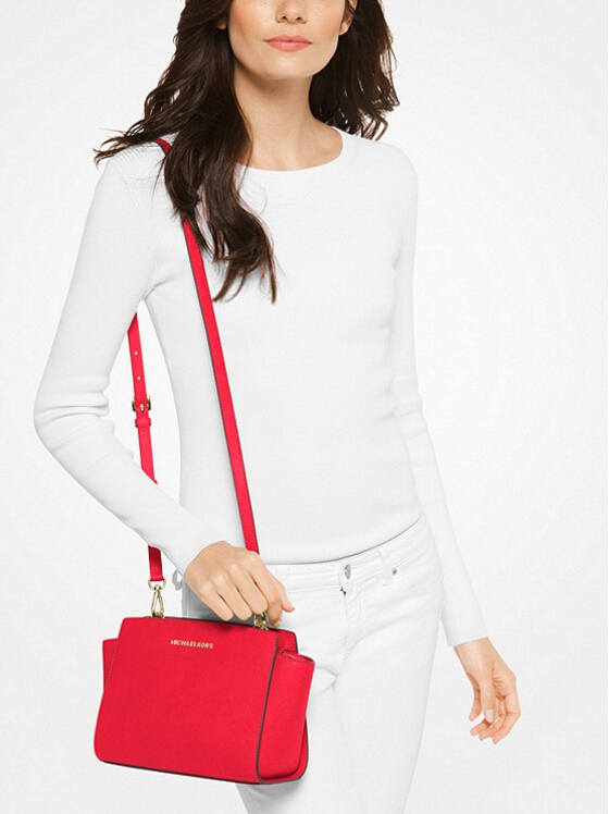 MICHAEL Michael Kors 中号 MK Selma 正红色秋千包 