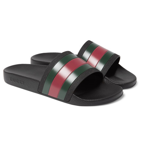 Gucci 古驰 Striped Rubber 男士拖鞋