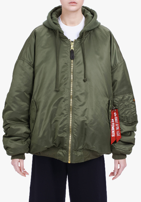 【Gigi同款】Vetements Alpha Industries X Oversize 飞行员夹克