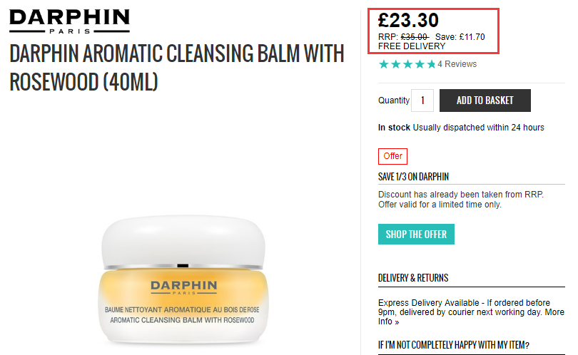 【小蛮推荐】Lookfantastic：Darphin 迪梵 精油护肤产品 