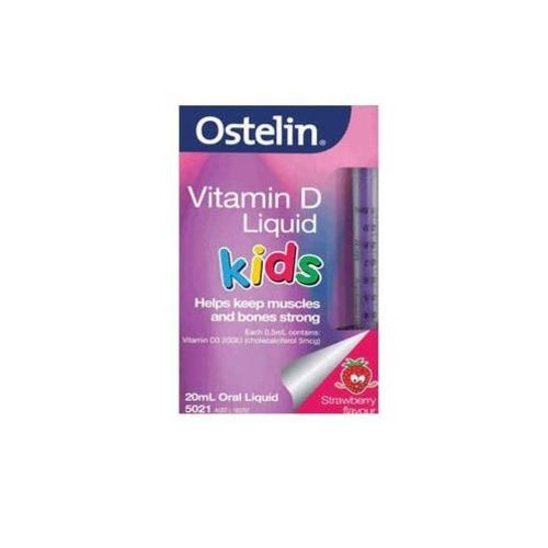 【立减10澳+免邮】Ostelin 婴童液体维生素D滴剂 草莓味 20ml 