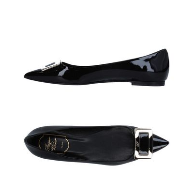 8.5折码数惊人的齐全！Roger Vivier 漆皮方扣尖头平底鞋 