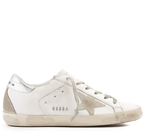 刘亦菲同款 Golden Goose Super Star low-top leather trainers 做旧运动鞋