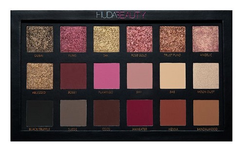 8.3折+免费直邮中国！Huda Beauty 玫瑰金12色眼影盘 