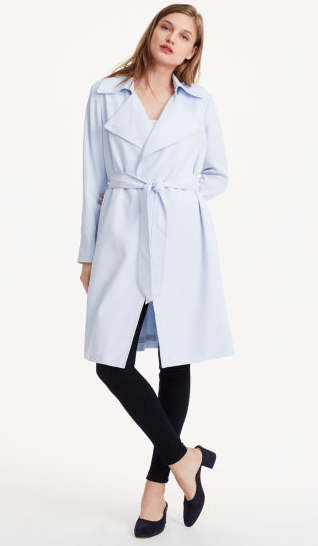 Club Monaco Elila Trench 淡蓝色大衣