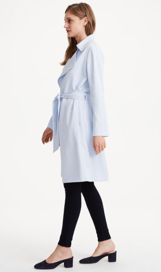 Club Monaco Elila Trench 淡蓝色大衣