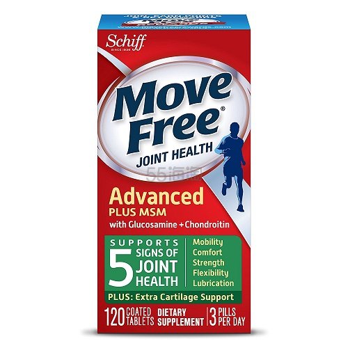 【中亚Prime会员】Schiff Move Free 维骨力 氨基葡萄糖氨糖软骨素绿瓶 120粒