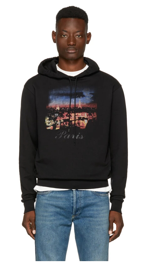 Angelababy 同款 Balenciaga Black 'Paris' Hoodie 巴黎夜景黑色卫衣 5（约4010元）