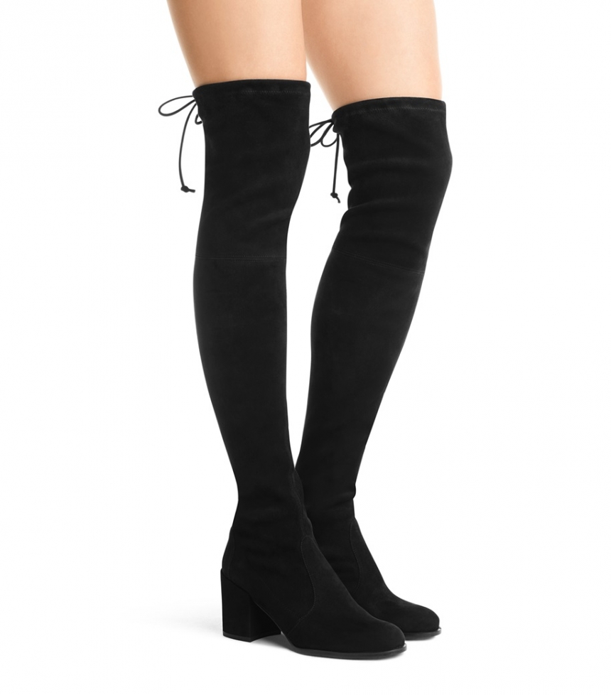 【杨幂、刘涛同款】秋冬必备 Stuart Weitzman Tieland 麂皮过膝长靴