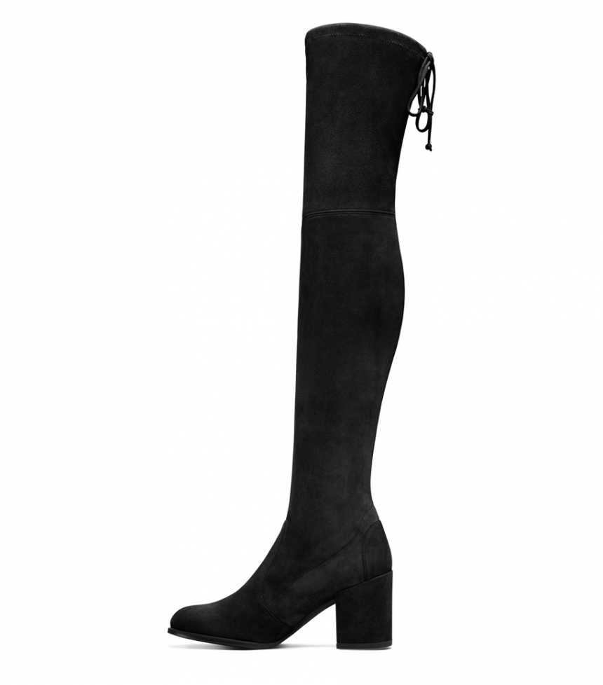 【杨幂、刘涛同款】秋冬必备 Stuart Weitzman Tieland 麂皮过膝长靴