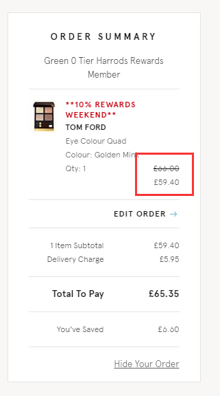 Harrods ：Tom Ford 彩妆产品
